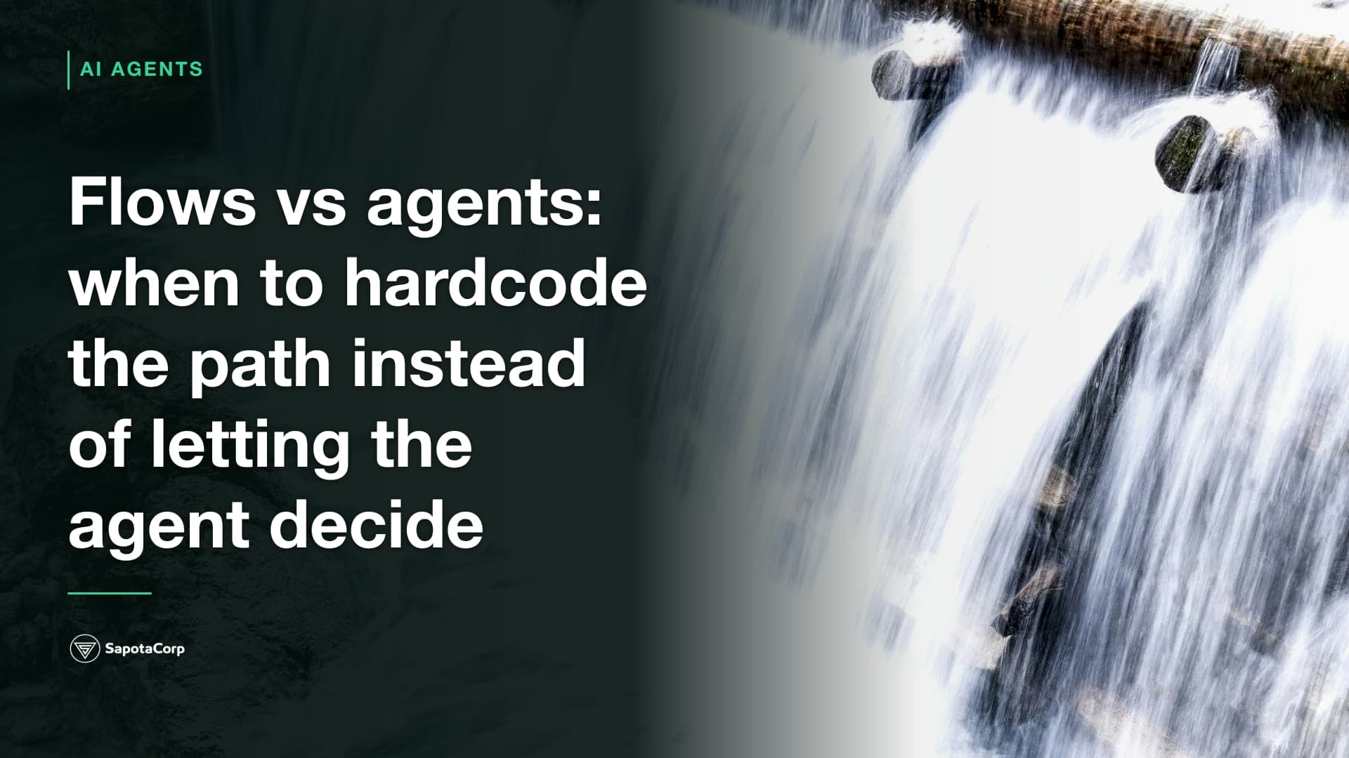 Flows vs agents: when to hardcode the path instead of letting the agent decide