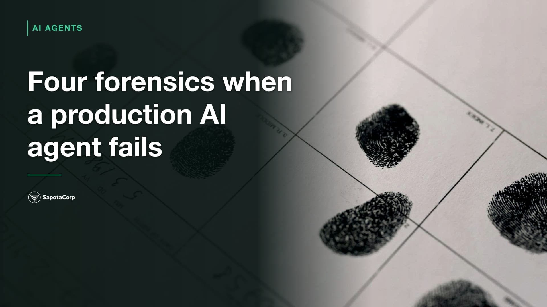 Four forensics when a production AI agent fails