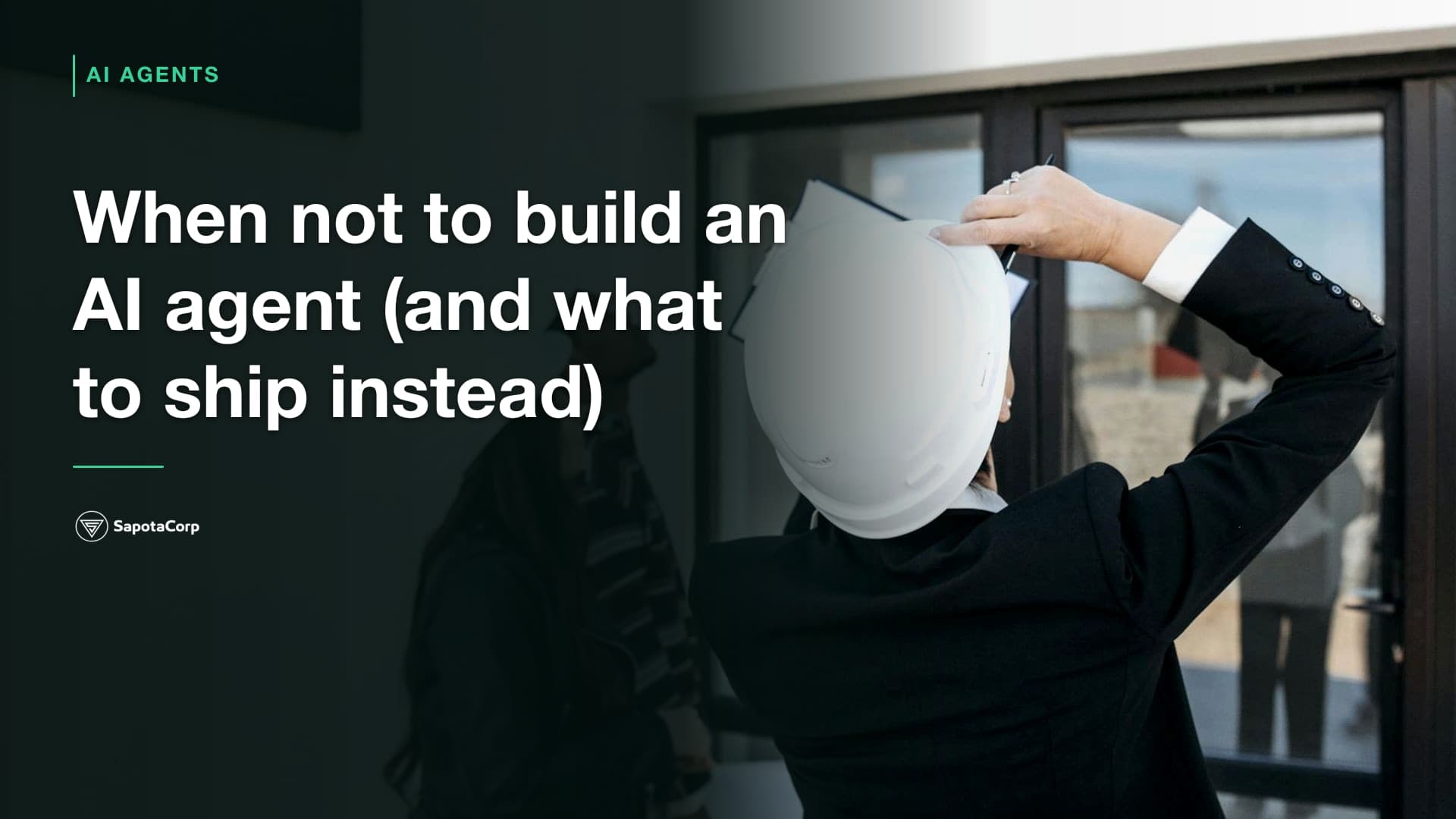 When not to build an AI agent (and what to ship instead)