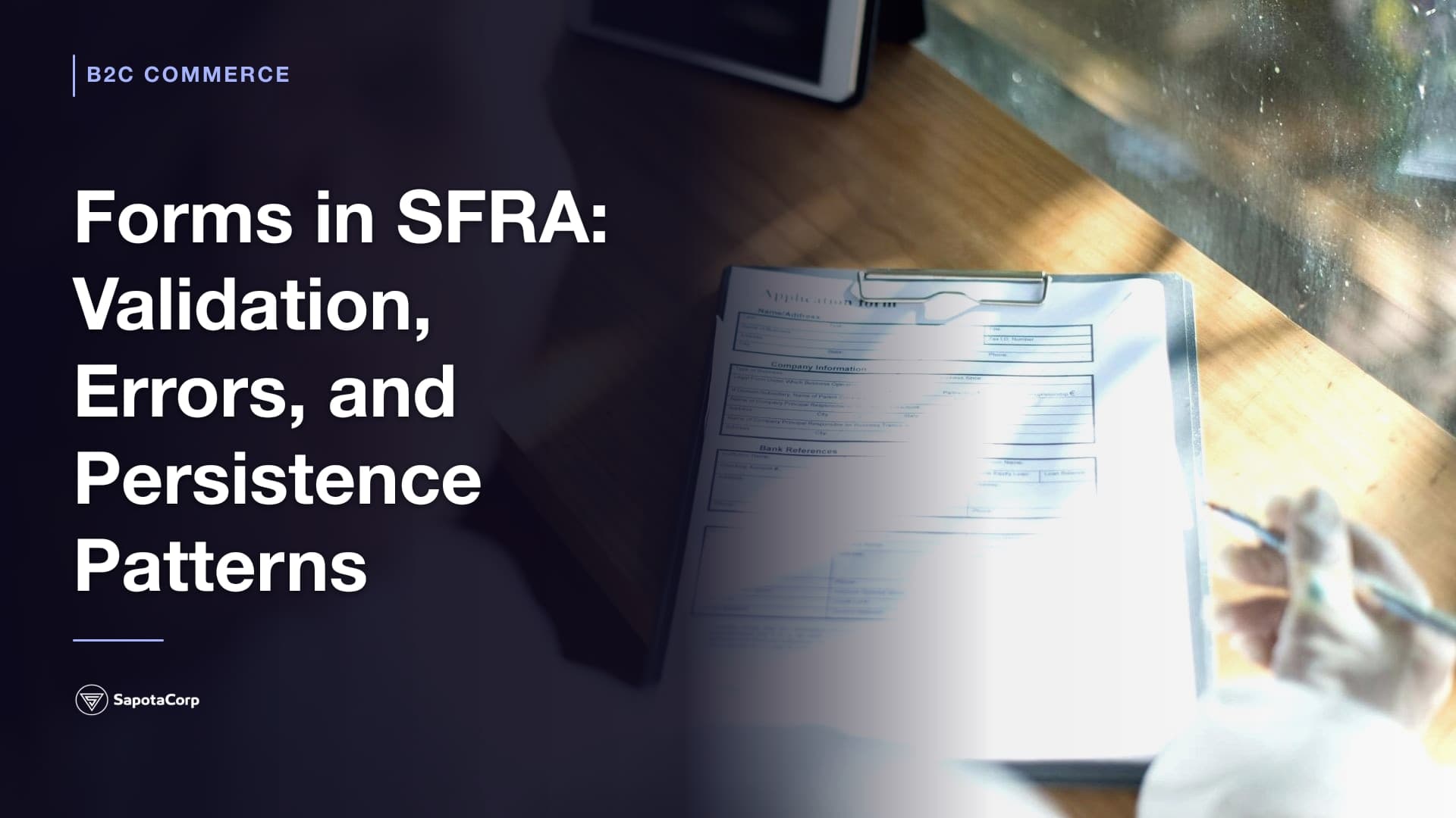 Forms in SFRA: Validation, Errors, and Persistence Patterns