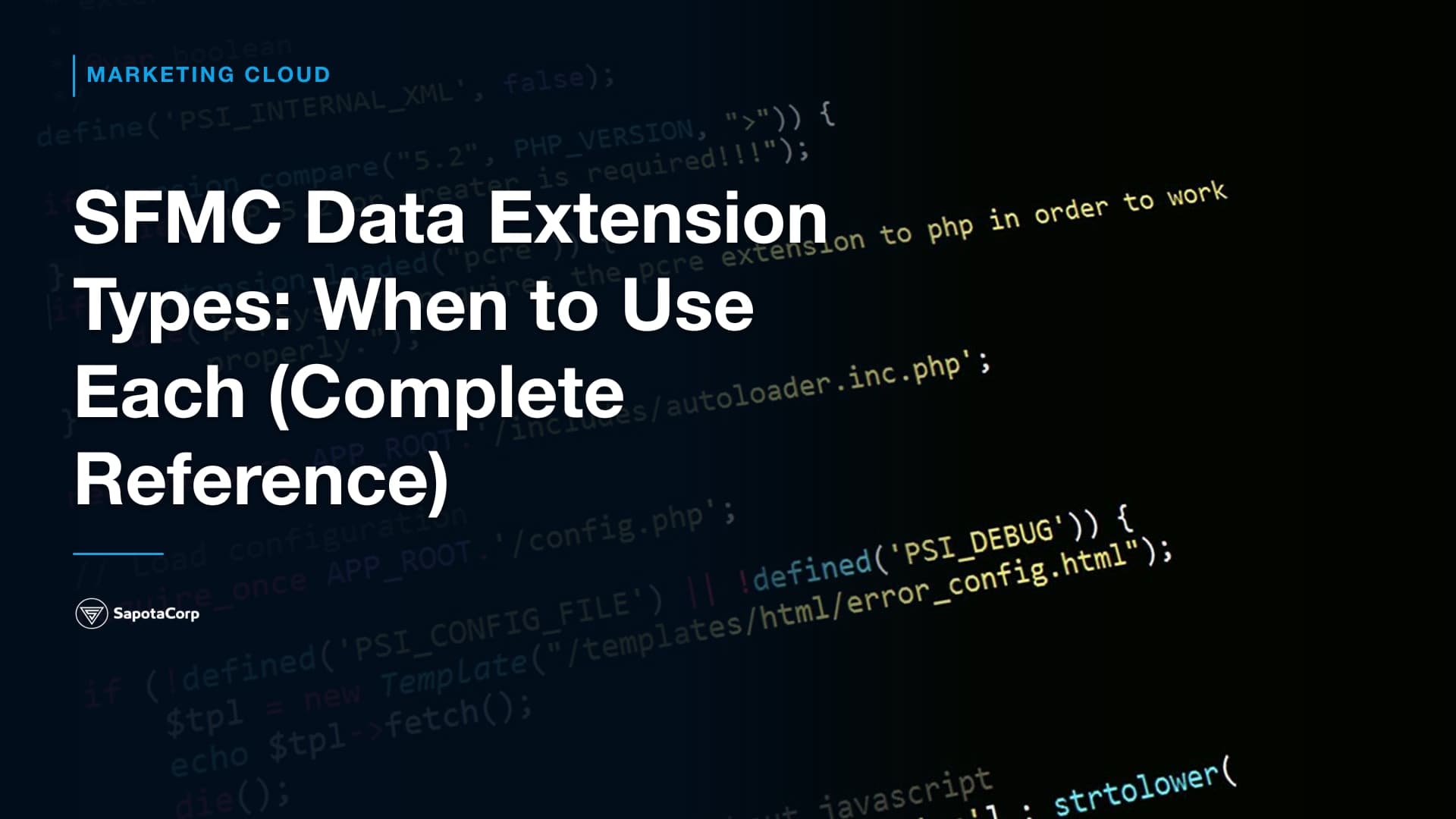 SFMC Data Extension Types: When to Use Each (Complete Reference)