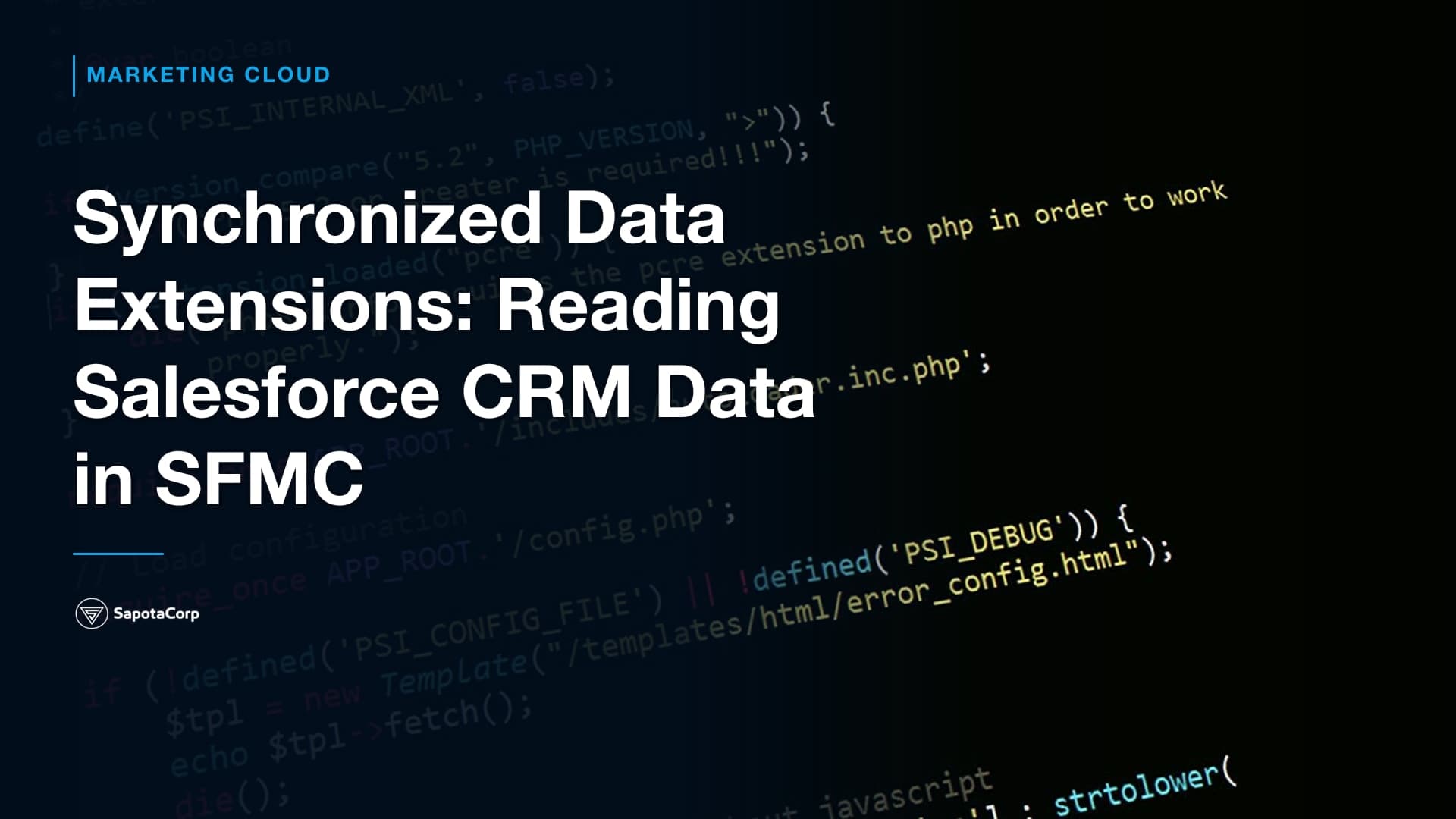 Synchronized Data Extensions: Reading Salesforce CRM Data in SFMC