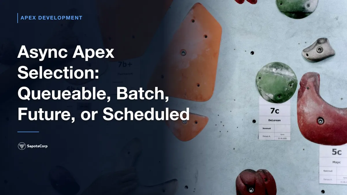 Async Apex Selection: Queueable, Batch, Future, or Scheduled