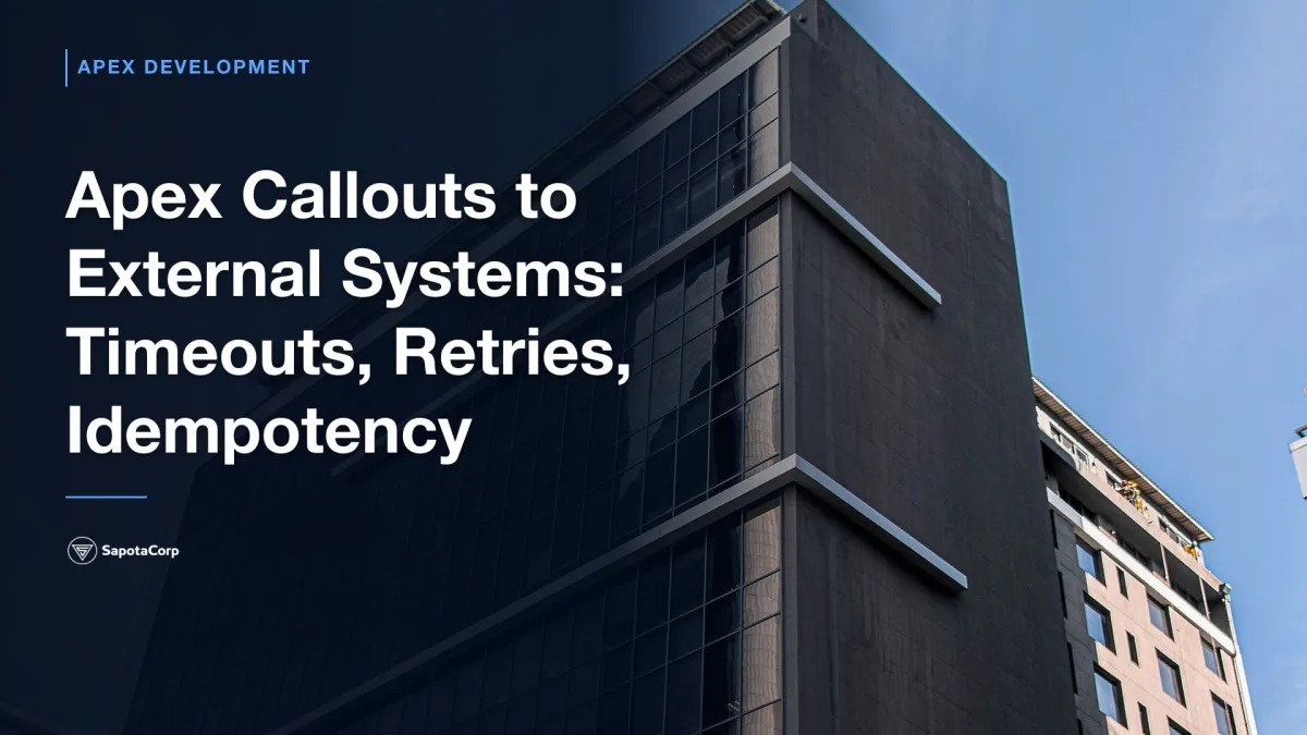 Apex Callouts to External Systems: Timeouts, Retries, Idempotency
