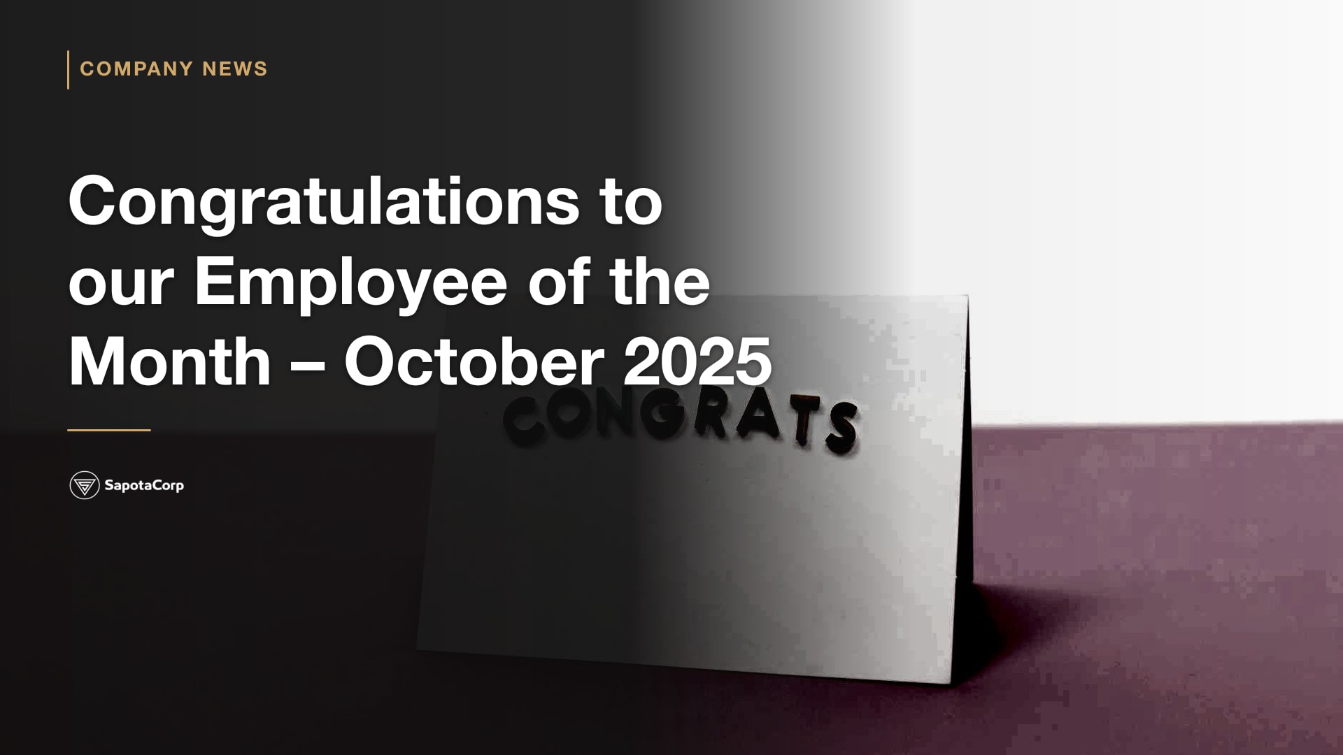 Congratulations to our Employee of the Month – October 2025