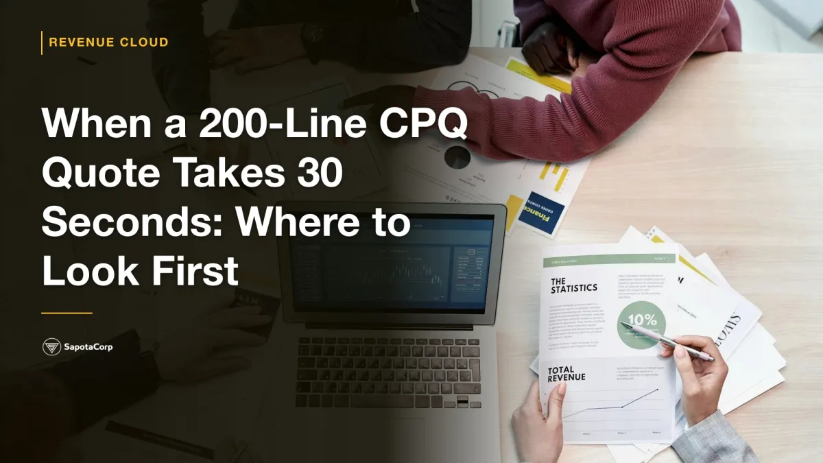 When a 200-Line CPQ Quote Takes 30 Seconds: Where to Look First