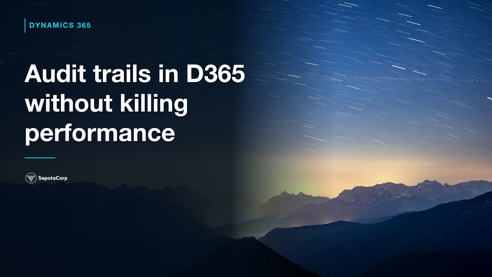 Audit trails in D365 without killing performance