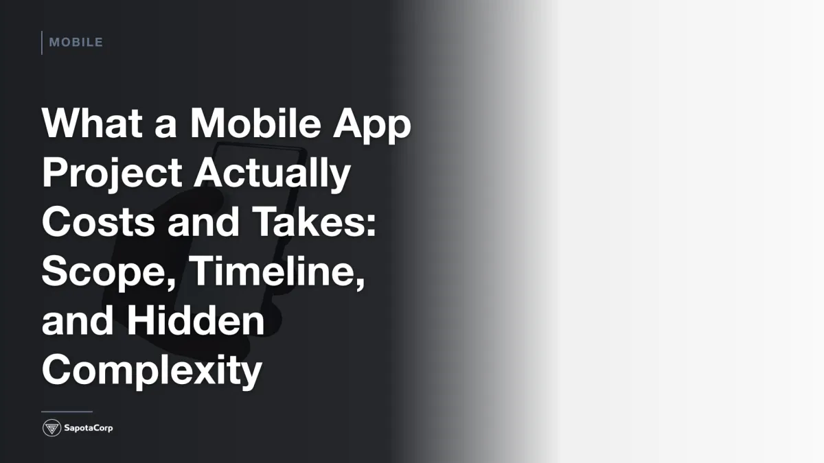 What a Mobile App Project Actually Costs and Takes: Scope, Timeline, and Hidden Complexity