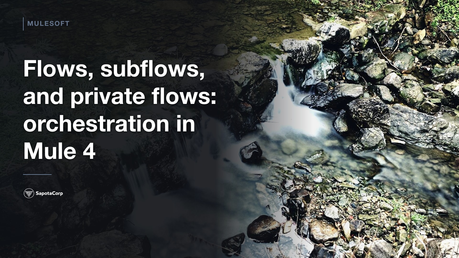 Flows, subflows, and private flows: orchestration in Mule 4