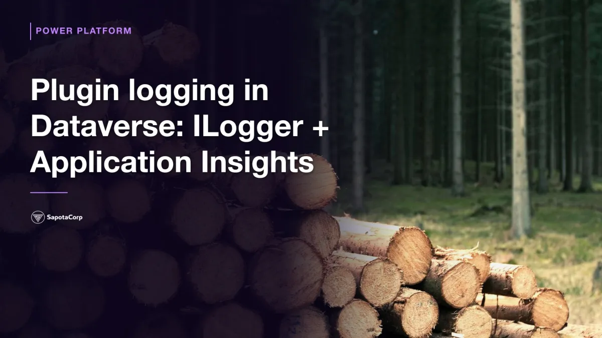 Plugin logging in Dataverse: ILogger + Application Insights
