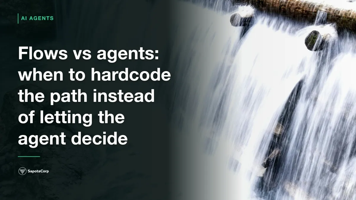 Flows vs agents: when to hardcode the path instead of letting the agent decide