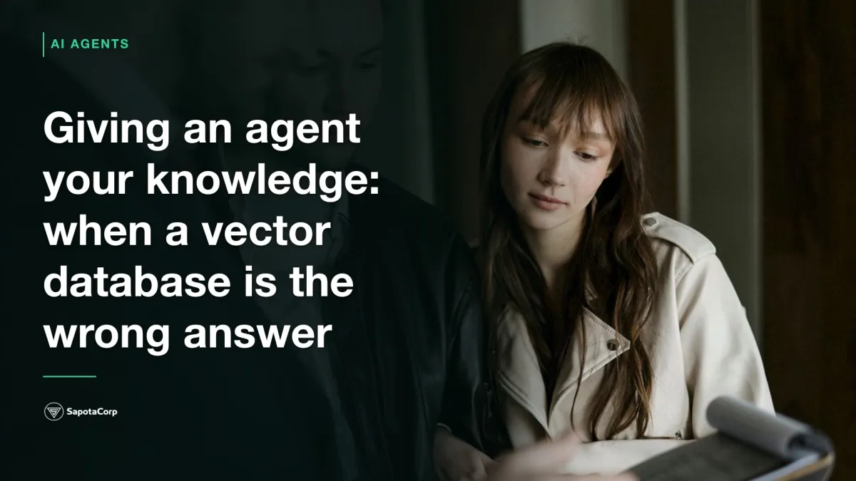 Giving an agent your knowledge: when a vector database is the wrong answer