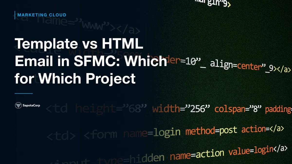 Template vs HTML Email in SFMC: Which for Which Project