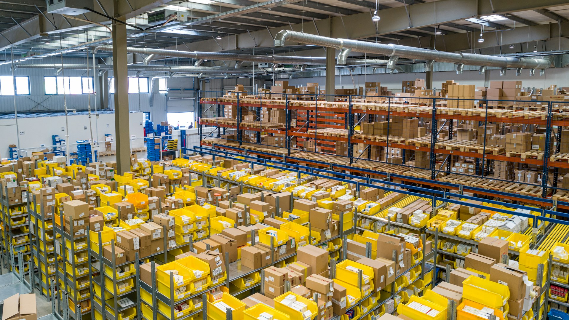 Warehouse inventory shelves