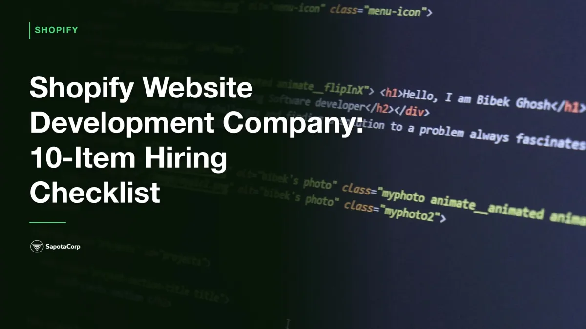 Shopify Website Development Company Hiring Checklist